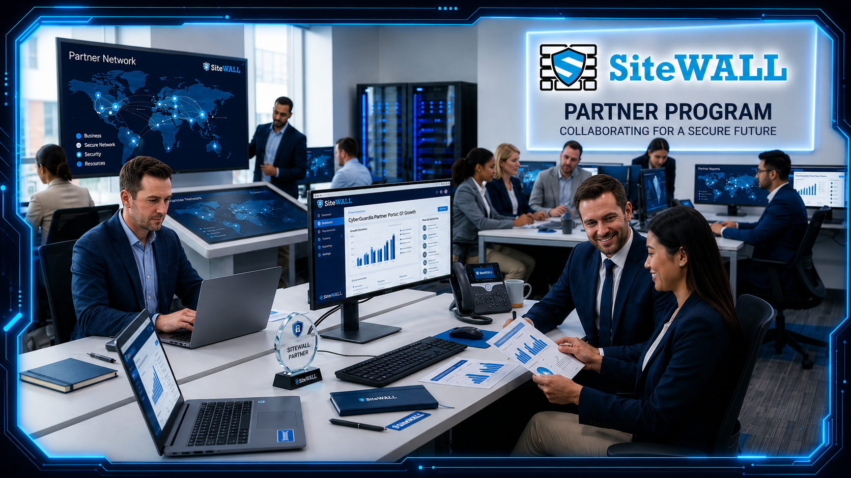 SiteWALL partner security ecosystem shield